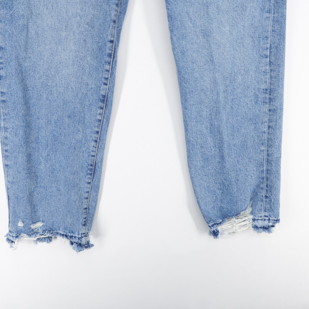 Lovers And Friends Ryan Jeans Womens 29 Blue High Rise Loose Straight Distressed - Picture 3 of 13